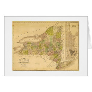 Carte tôt 1839 de l'état de New-York