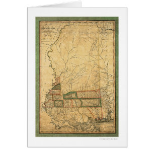 Carte tôt du Mississippi par Melish 1820