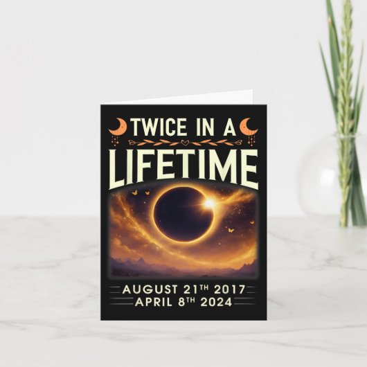 Carte Total Éclipse Solaire 2024 Deux Fois Dans Une Vie  (Devant)