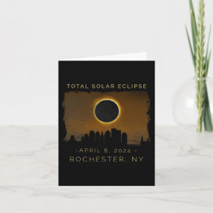 Carte Total Éclipse Solaire À Rochester New York Vintage