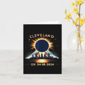 Carte Total Éclipse Solaire Oh Avril 08 2024 Cleveland S (Fleur jaune)