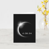 Carte Total Éclipse Solaire Printemps 8 avril 2024 Améri (Fleur jaune)