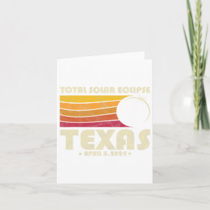 Carte Total Rétro Total Solaire Eclipse 2024 Texas Usa T