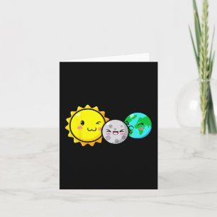 Carte Total Solaire Eclipse 2024 Cute Kawaii Fun Astrono