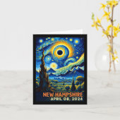 Carte Total Solaire Eclipse 2024 New Hampshire Starry Ni (Fleur jaune)
