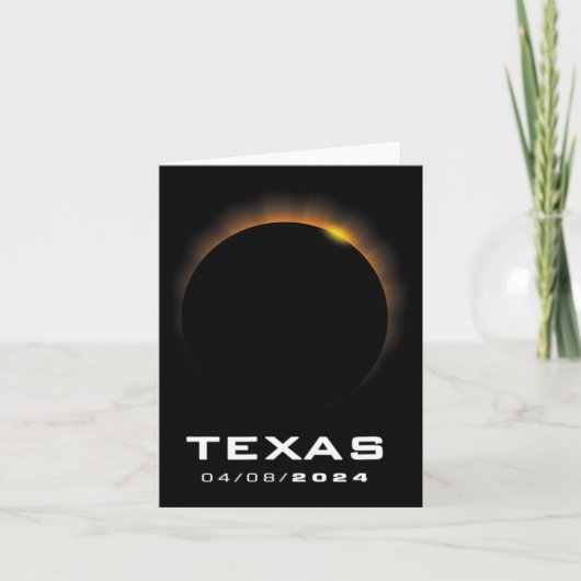 Carte Total Solaire Eclipse 2024 Texas (Devant)
