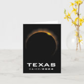 Carte Total Solaire Eclipse 2024 Texas (Fleur jaune)