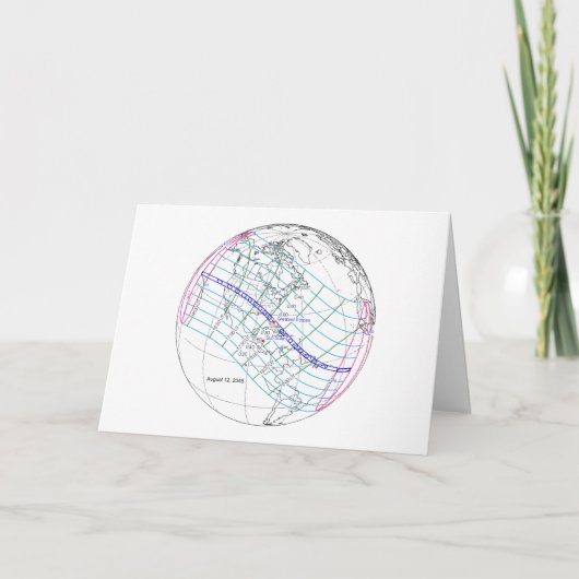 Carte Total Solaire Eclipse 2045 Global Path (Devant)