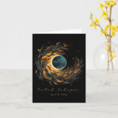 Carte Total Solaire Eclipse Chaser Ventilateur d'observa (Fleur jaune)