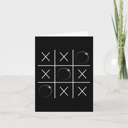 Carte Total Solaire Eclipse Tic Tac Toe 04 08 2024 Garço (Devant)