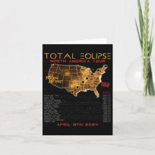 Carte Total Solar Eclipse 2024 North America Tour