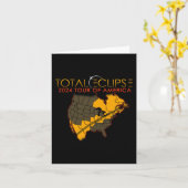 Carte Total Solar Eclipse 2024 Tour Of America 04.08.24 (Fleur jaune)