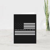 Carte Total Solar Eclipse US American Flag 04.08.2024 À (Devant)