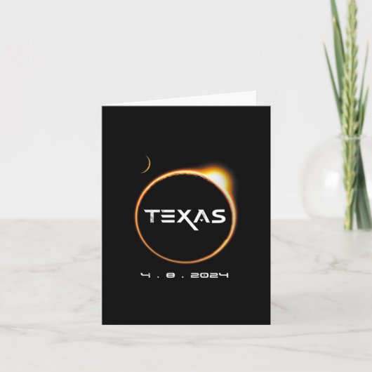 Carte Total Texas 4.08.2024 Total Solar Eclipse 2024 (Devant)