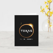 Carte Total Texas 4.08.2024 Total Solar Eclipse 2024 (Fleur jaune)