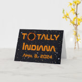 Carte Totalement Indiana 2024 Solar Eclipse (Fleur jaune)