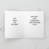 CARTE "TOTALEMENT ITALIEN SOUHAITE D'ANNIVERSAIRE" (Intérieur)