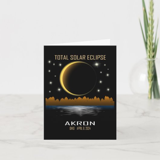 Carte Totalité de l'Éclipse solaire totale 2024 (Devant)