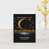 Carte Totalité de l'Éclipse solaire totale 2024 (Fleur jaune)