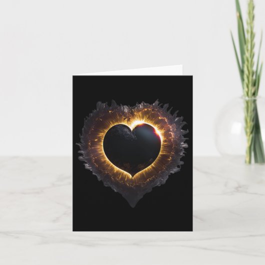 Carte Totalité Filles Forme cardiaque Total Éclipse sola (Devant)