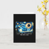 Carte Totalité vintage américaine Starry Night Eclipse S (Fleur jaune)