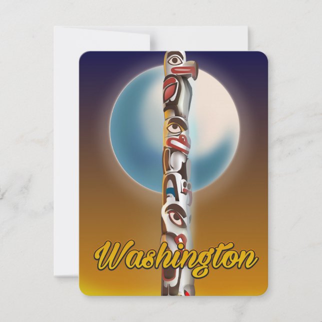 Carte Totem Pole de Washington (Devant)