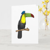 Carte Toucan en policier Police (Fleur jaune)