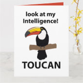 Carte Toucan Oiseau Mignon Drôle (Fleur jaune)