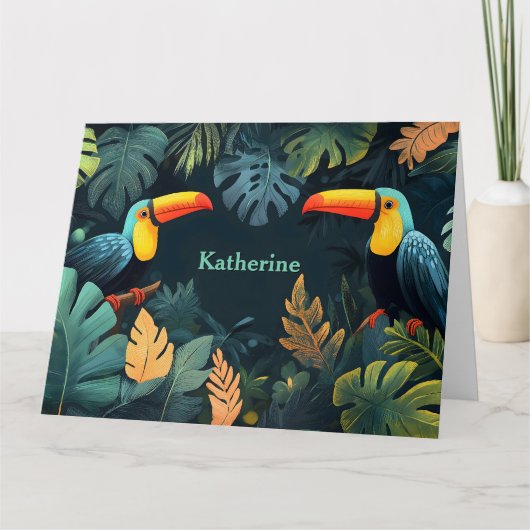 Carte Toucan Paradise : Conception personnalisable (Devant)