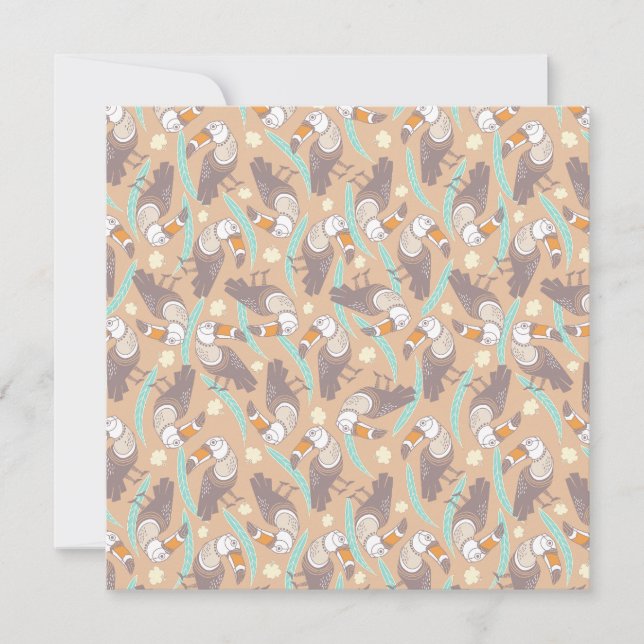 Carte Toucans exotiques tendance (Devant)