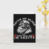 Carte Touch My Beard And Tell Me I'm Pretty Funny Monkey (Fleur jaune)