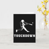 Carte Touchdown Baseball Humour Funny Touchdown Baseball (Fleur jaune)
