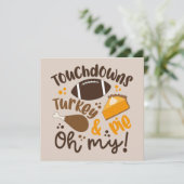 Carte Touchdowns dinde & tarte | Oh mon dieu (Debout devant)