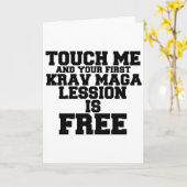 CARTE TOUCHE-MOI ET TA PREMIÈRE LESSION KRAV-MAGA EST GR (Fleur jaune)