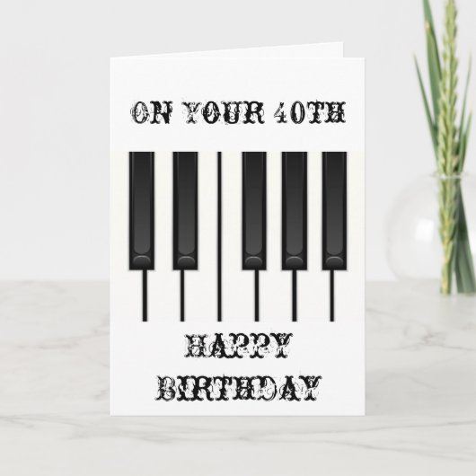 Carte Touches de piano (Devant)