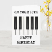 Carte Touches de piano (Fleur jaune)