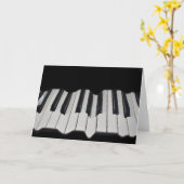 Carte Touches de voeux de piano déformées (Fleur jaune)