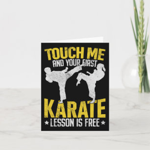 Carte Touchez-Moi Et Votre Première Leçon De Karaté Est