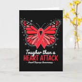 Carte Tougher Than A Heart Attack Heart Disease Awarenes (Fleur jaune)