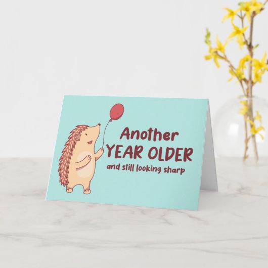 Carte Toujours à l'air de Hérisson de Hérisson Sharp Jou (Fleur jaune)