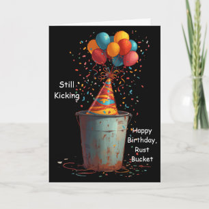 Carte Toujours en Marche Joyeux Anniversaire Vieux Tacot