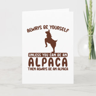 Carte Toujours être un Alpaca