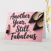 Carte Toujours fabuleuse : graphique de salutation avec (Fleur jaune)