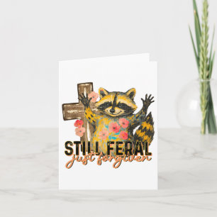 Carte Toujours Feral Juste Pardonné Croix chrétienne Vin