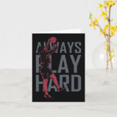 Carte Toujours Jouer Dur  (Fleur jaune)