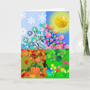 Carte Toujours la Saison Pickleball Hiver Printemps Été 