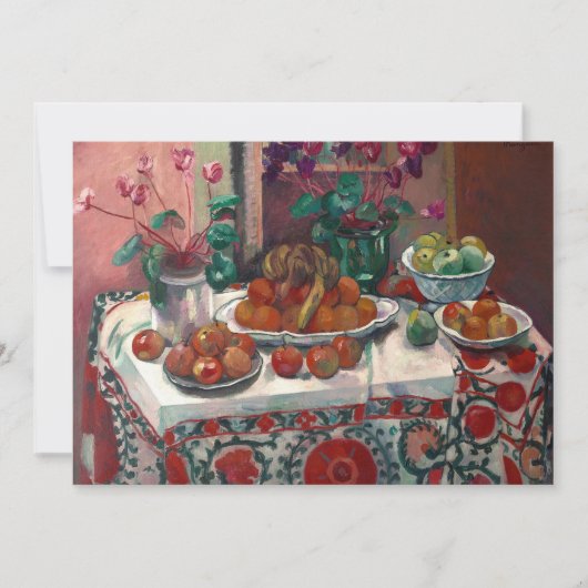 Carte Toujours la vie avec Cyclamens | Henri Manguin (Devant)