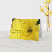 Carte Toujours nous commençons encore… (Fleur jaune)