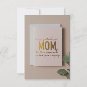 Carte "Toujours reconnaissante pour ton amour, Maman—heu