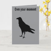 Carte Toujours Shadow Raven en profil (Fleur jaune)